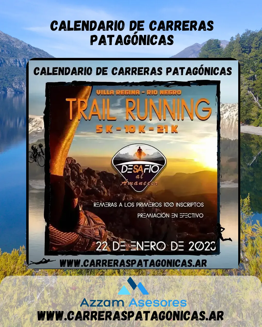 Flyer de Desafío al Amanecer 2023