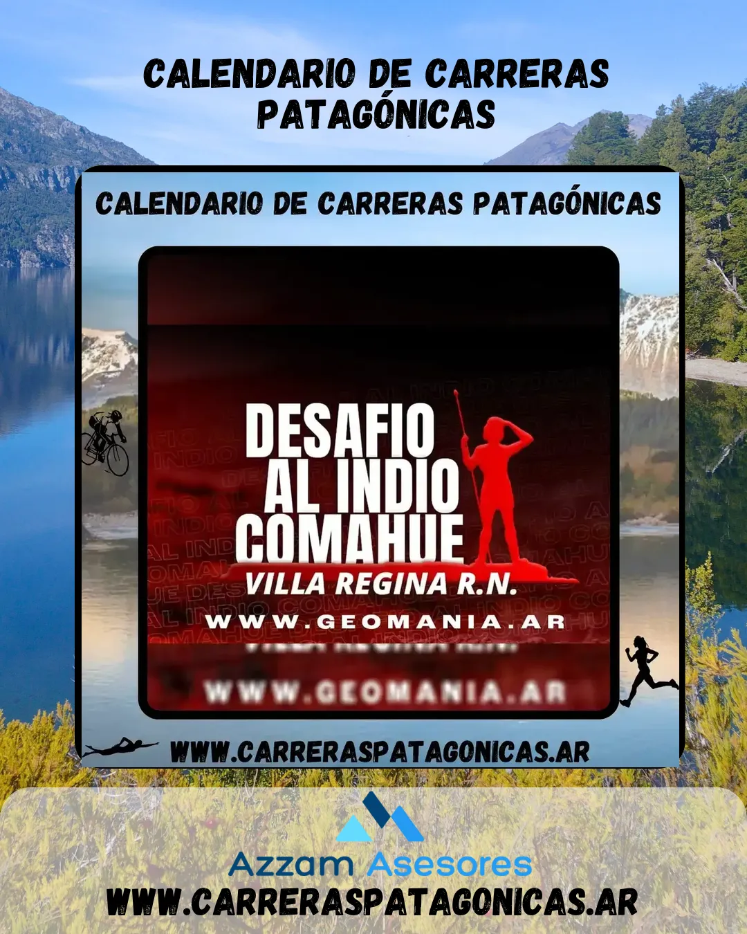 Flyer de Desafío al Indio Comahue 2024