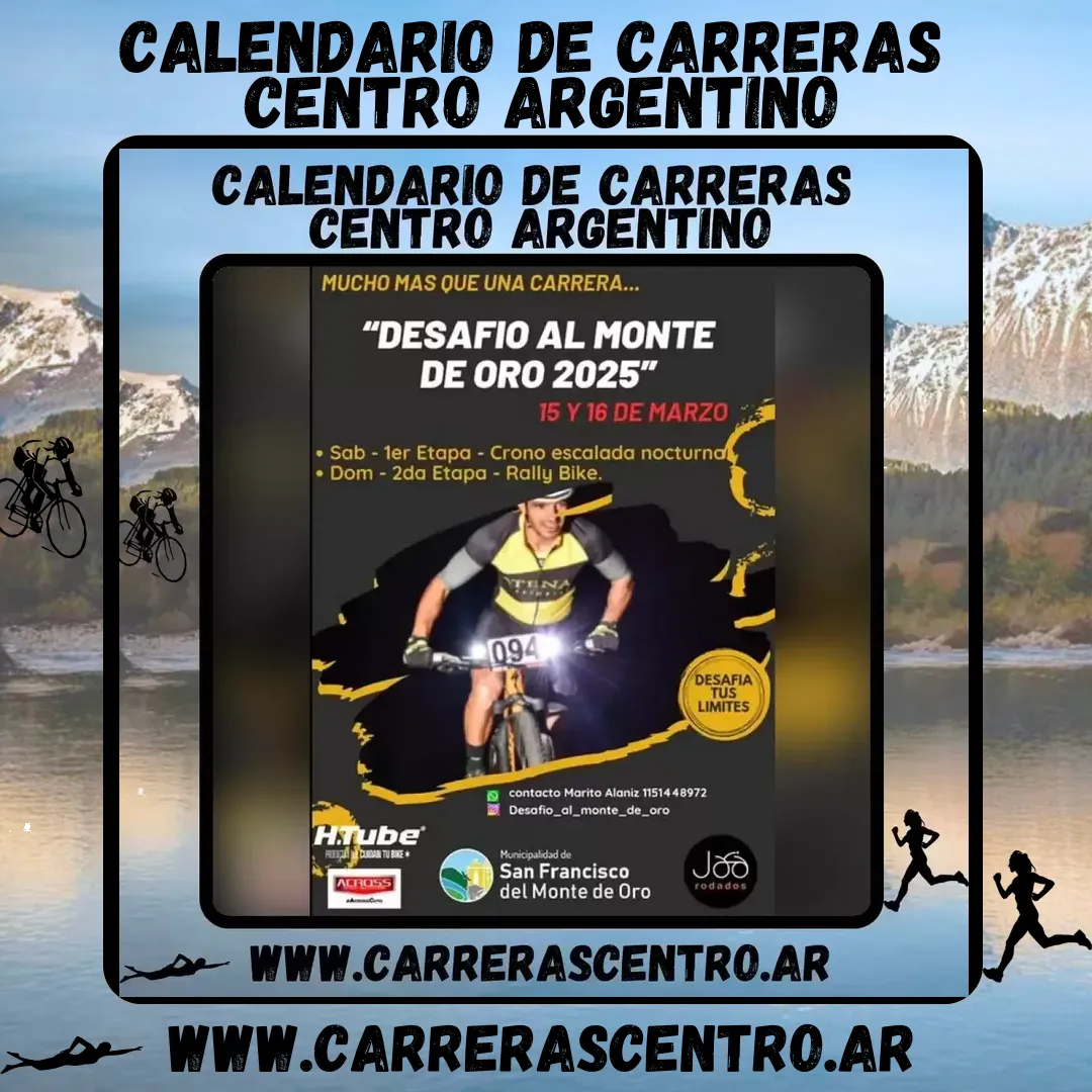 Flyer de Desafío al Monte de Oro 2025
