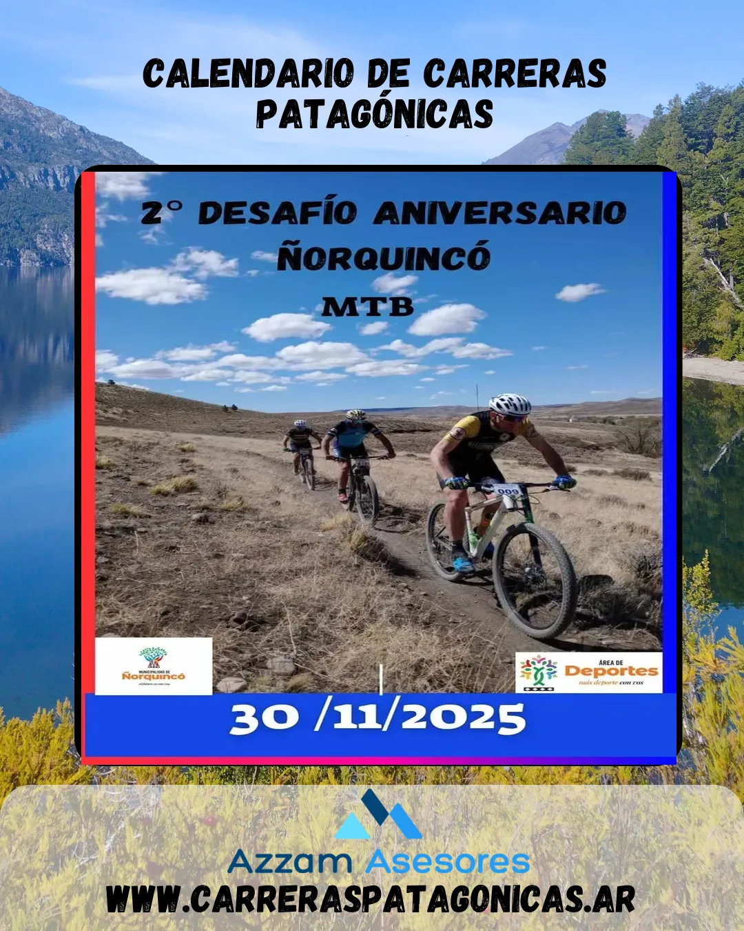 Flyer de Desafío Aniversario Ñorquicó MTB 2025