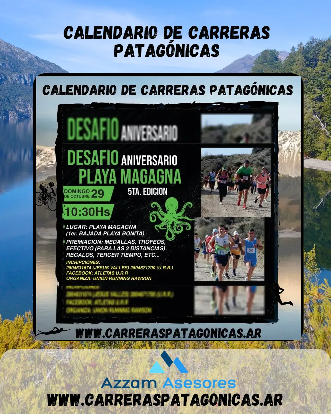 Flyer de Desafío Aniversario Playa Magagna 2023