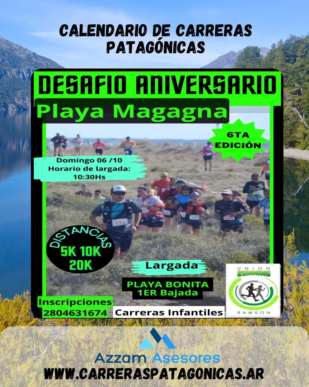 Flyer de Desafío Aniversario Playa Magagna 2024
