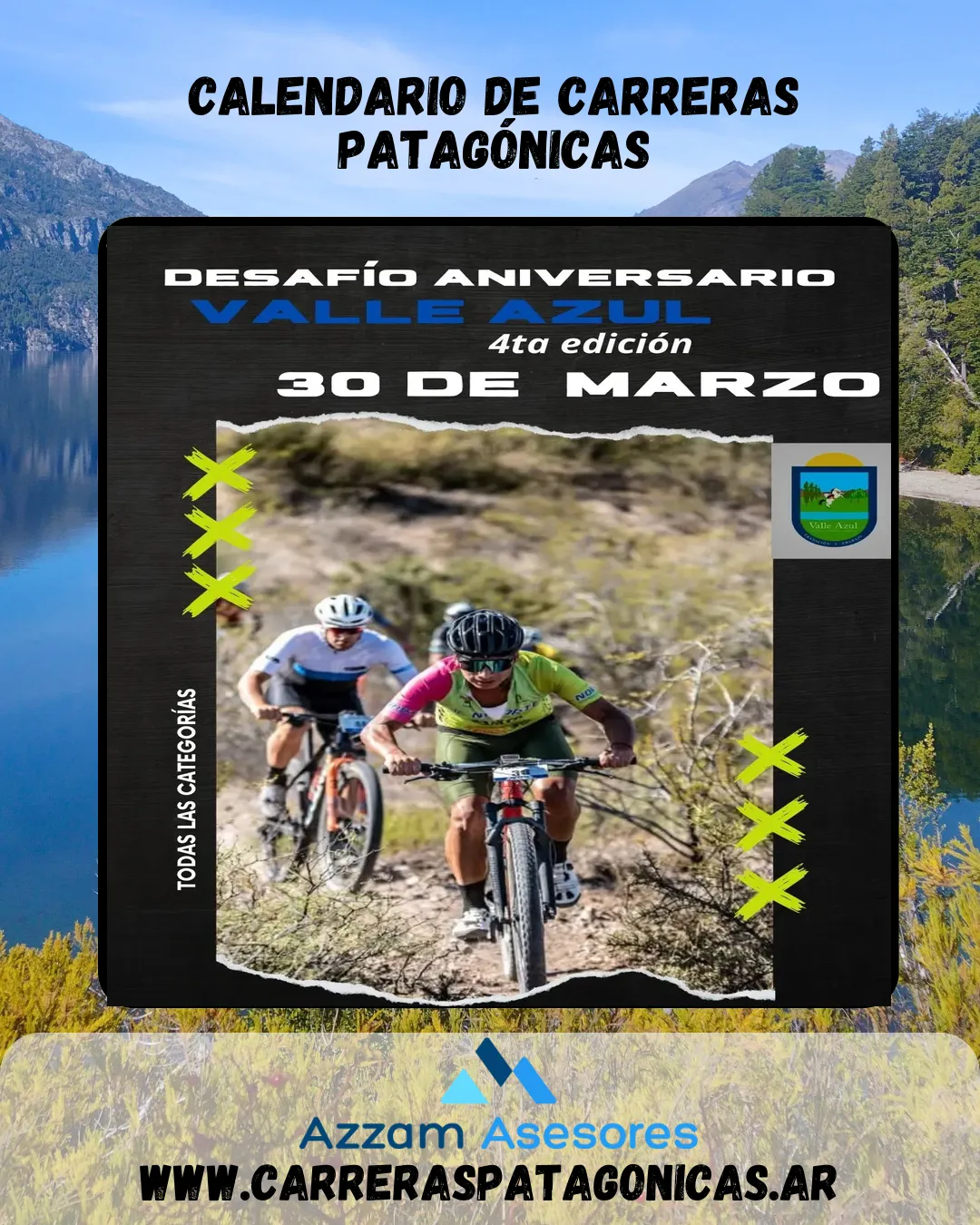 Flyer de Desafío Aniversario Valle Azul 2025