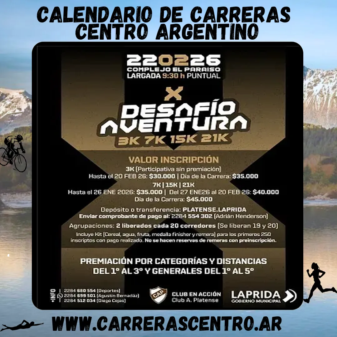 Flyer de Desafío Aventura del Paraíso 2026
