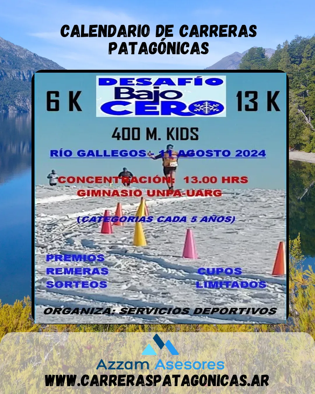Flyer de Desafío Bajo Cero 2024