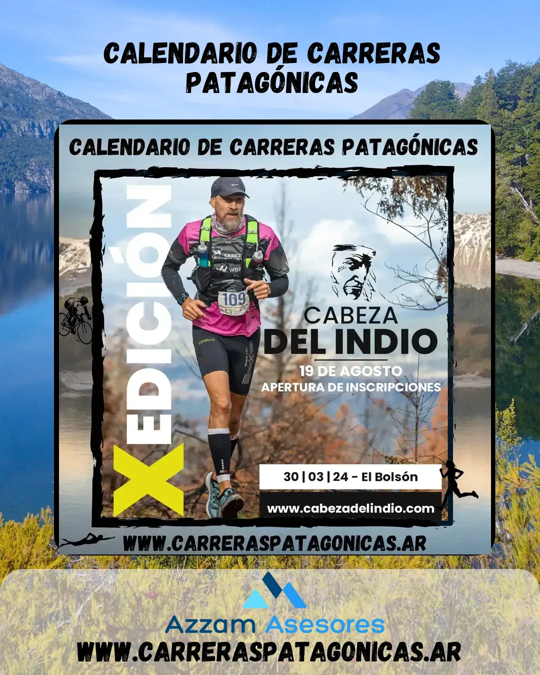 Flyer de Desafío cabeza del Indio 2024