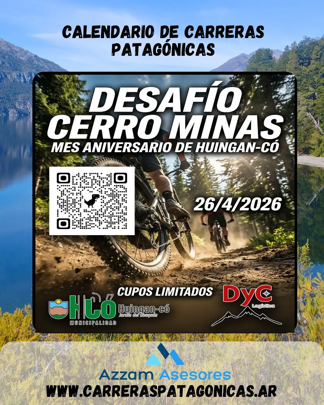 Flyer de Desafío Cerro Minas 2026