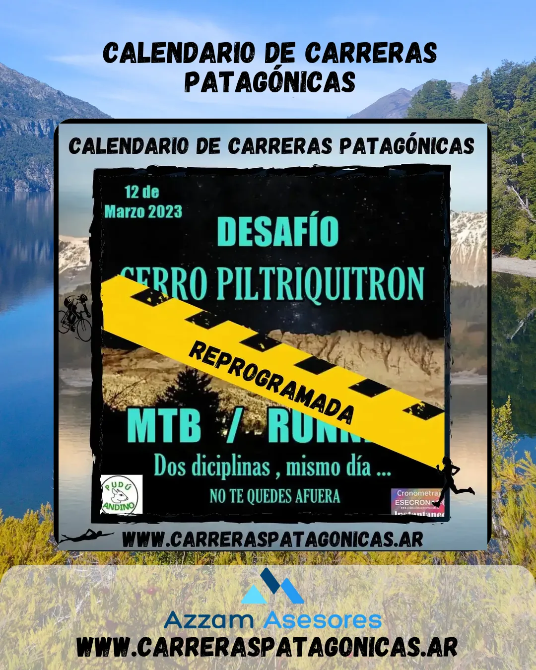 Flyer de DESAFÍO CERRO PILTRIQUITRON 2023