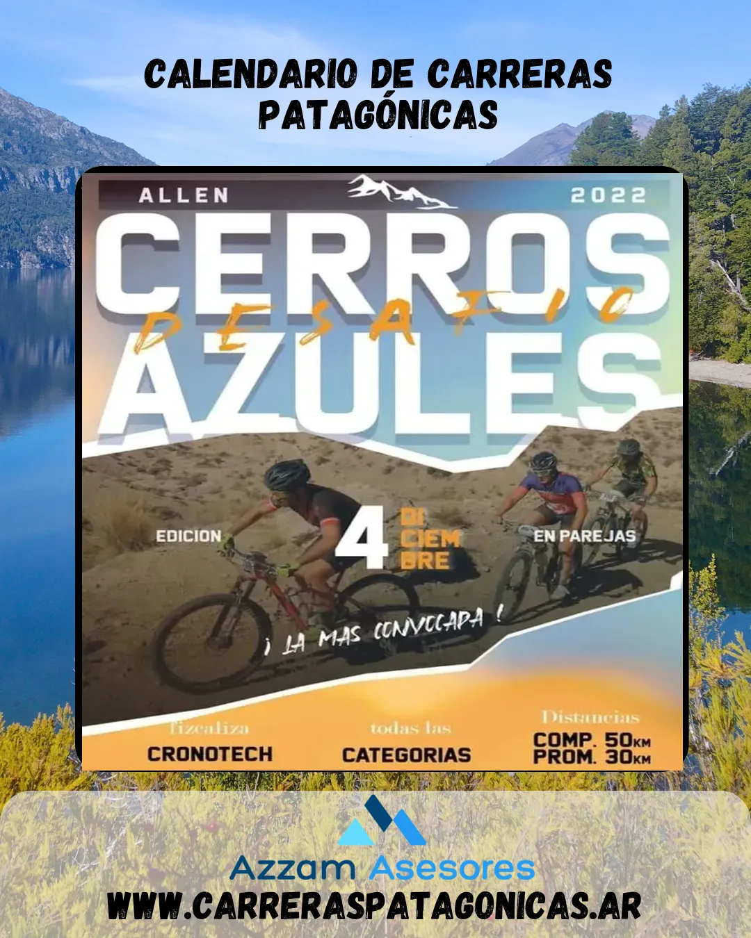 Flyer de DESAFÍO CERROS AZULES 2022