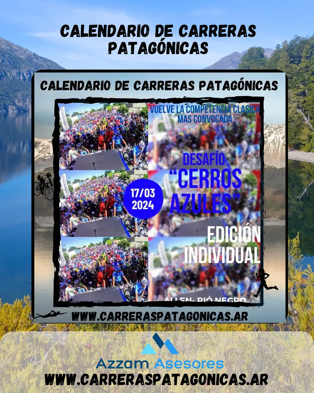 Flyer de DESAFÍO CERROS AZULES 2024