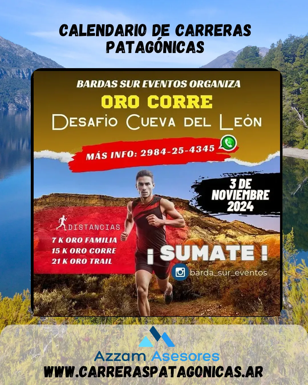 Flyer de Desafío Cueva del León 2024