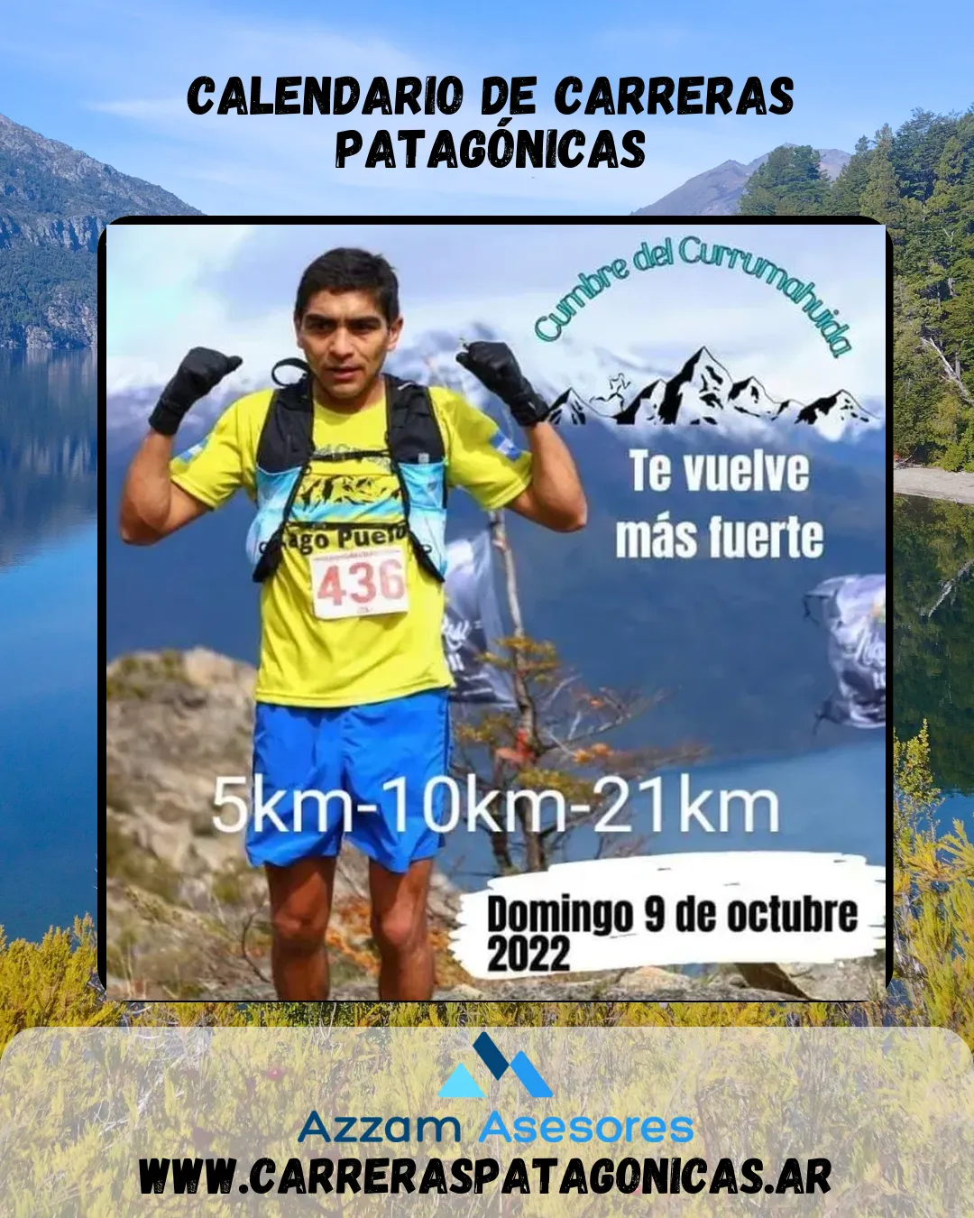 Flyer de DESAFÍO CUMBRE DEL CURRUMAHUIDA 2022