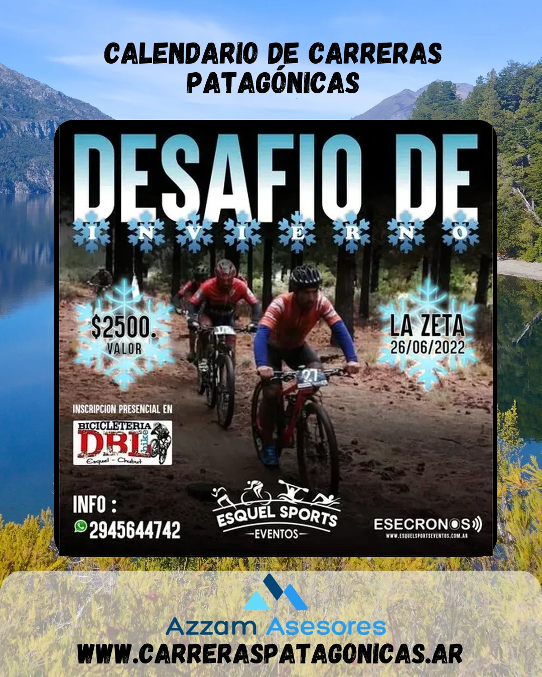 Flyer de DESAFÍO DE INVIERNO LA ZETA 2022