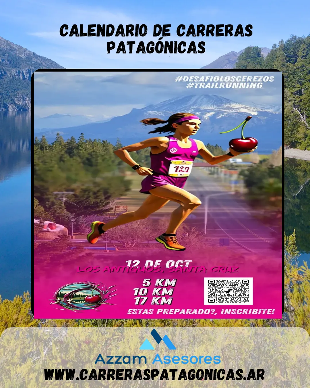 Flyer de Desafío de los Cerezos 2024