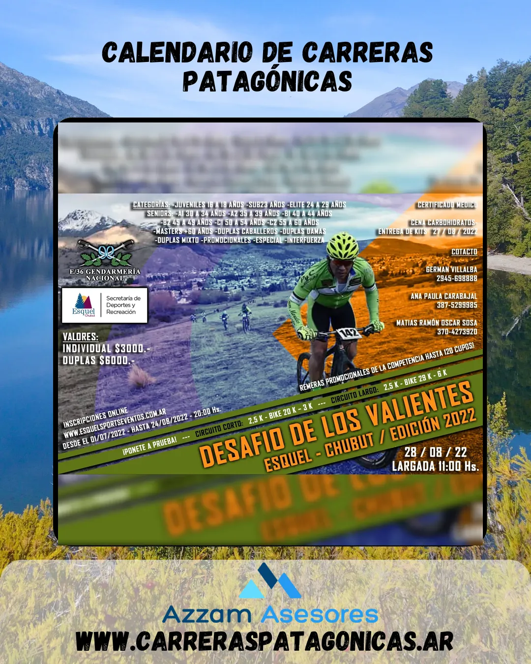 Flyer de Desafío de los Valientes 2022
