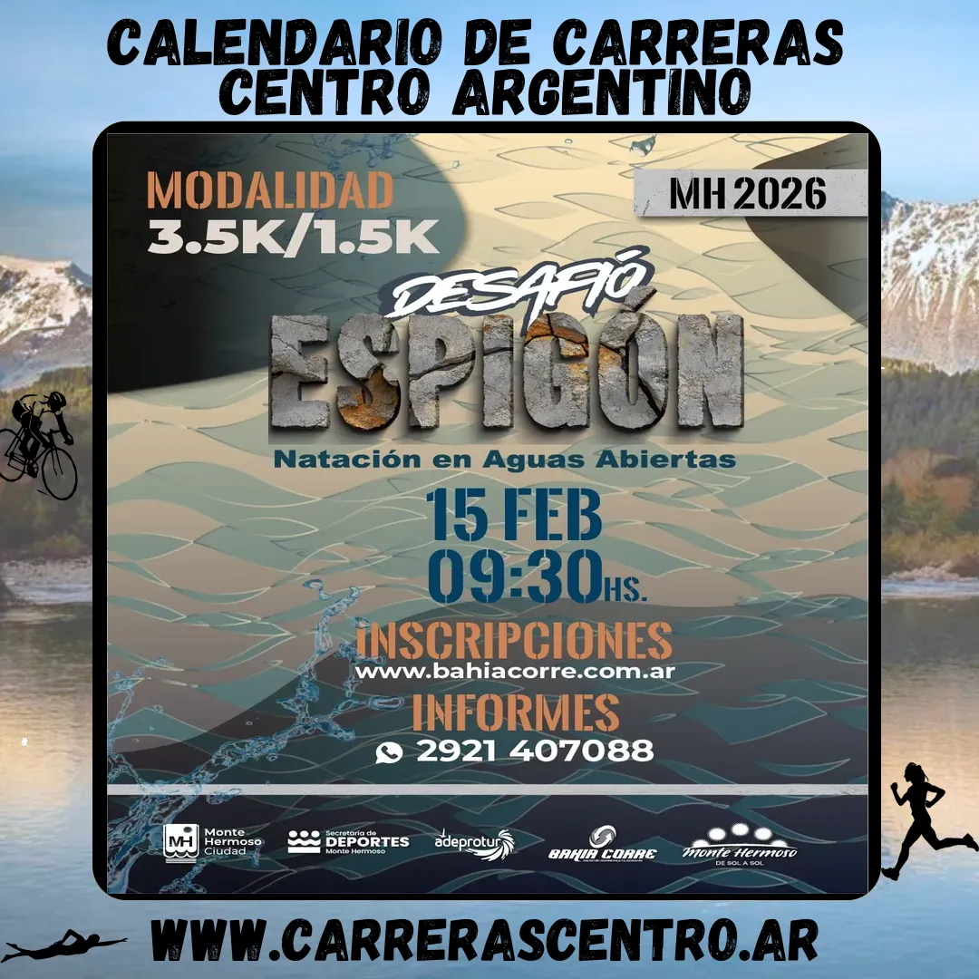 Flyer de Desafío del Espigón 2026