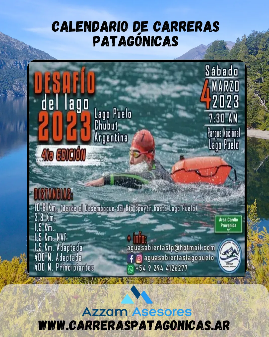 Flyer de DESAFÍO DEL LAGO 2023 – 4° Edición 2023