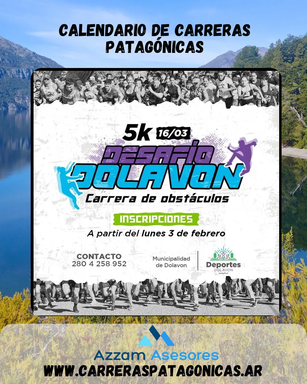 Flyer de Desafío Dolavon 2025