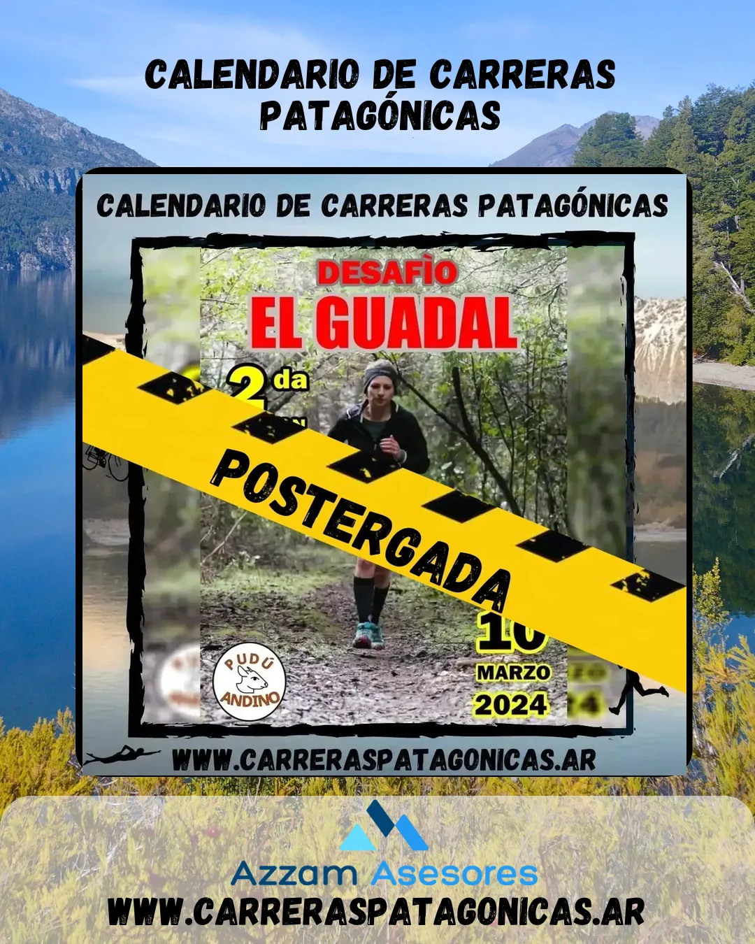 Flyer de Desafío El Guadal Run 2024