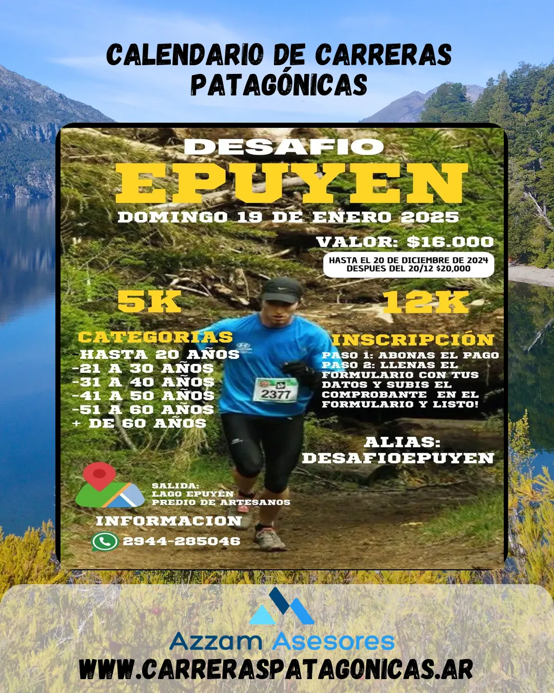 Flyer de Desafío Epuyén 2025