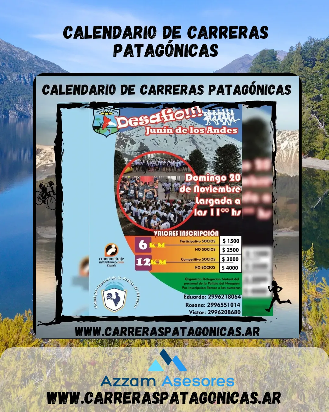 Flyer de Desafío Junín de los Andes 2022