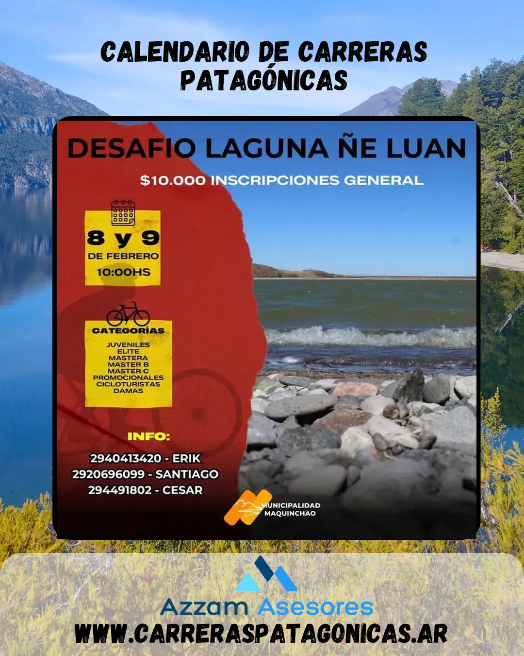 Flyer de Desafío Laguna Ñe Luan 2025