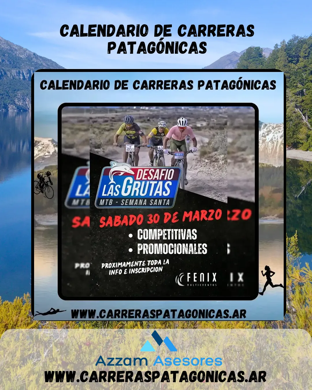 Flyer de Desafío Las Grutas 2024