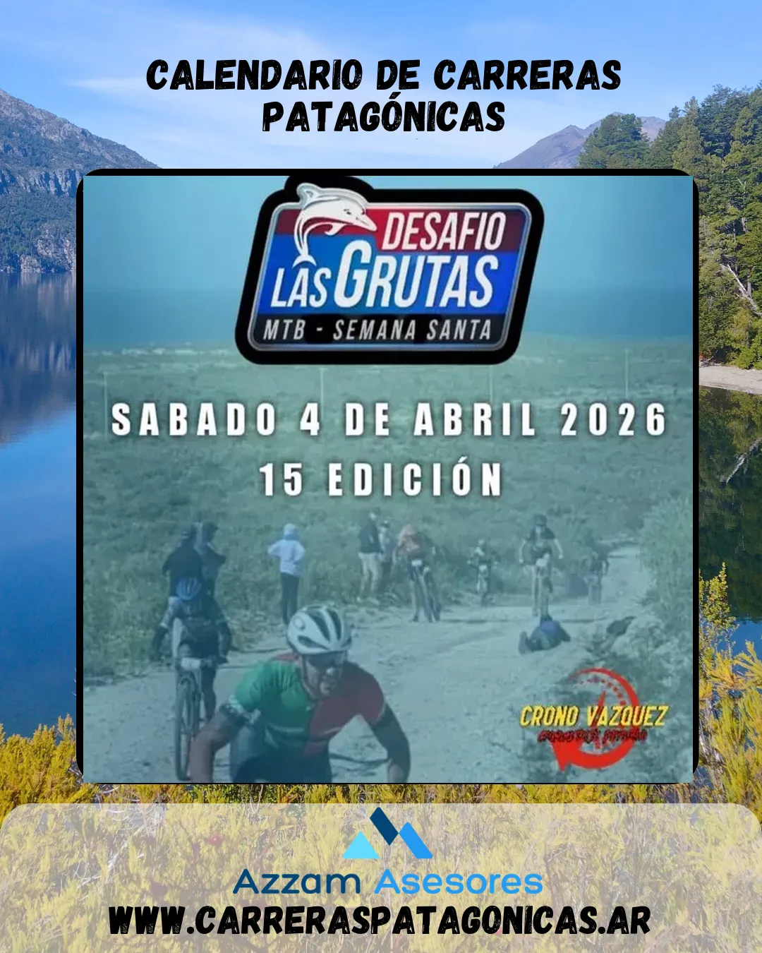 Flyer de Desafío Las Grutas 2026