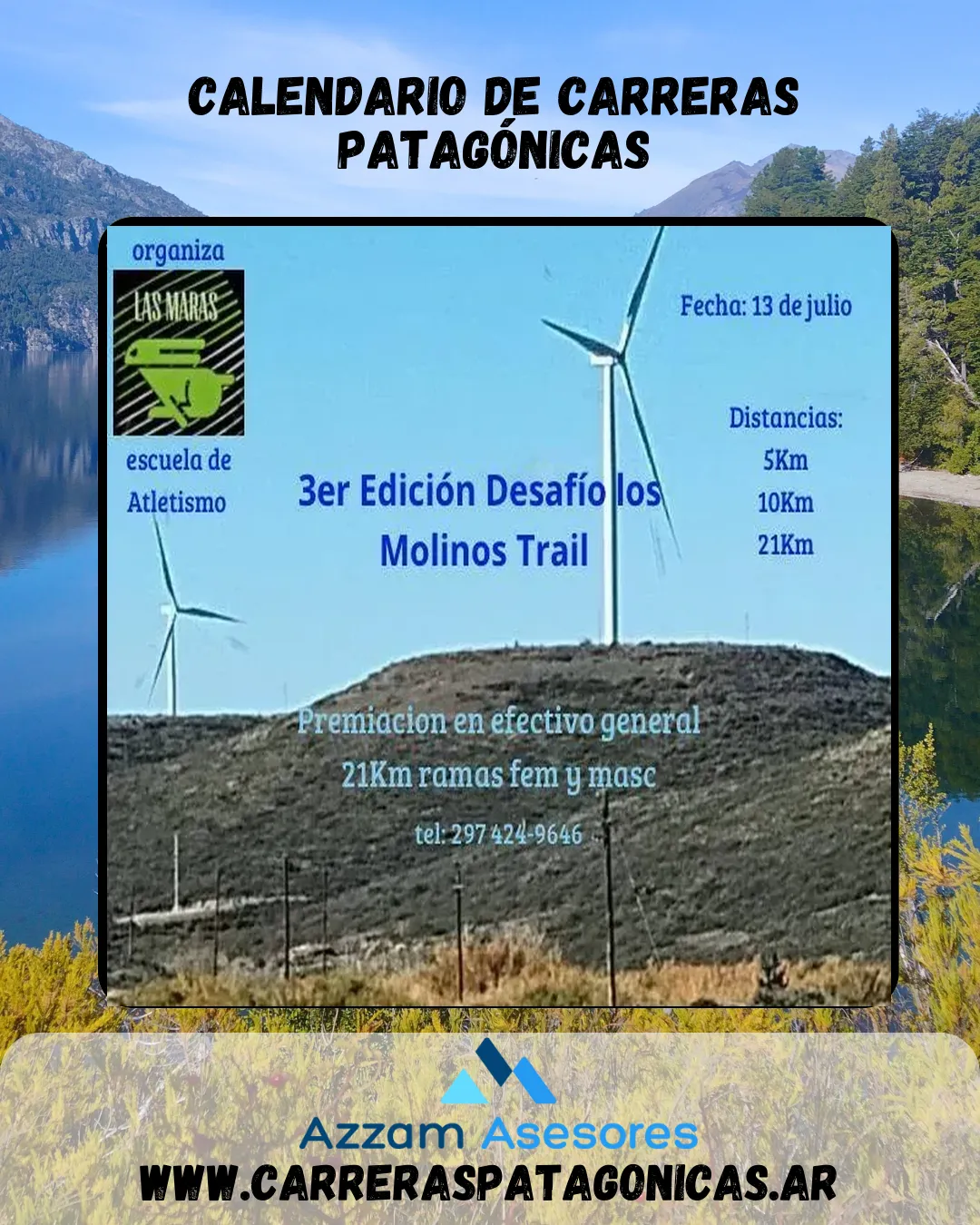 Flyer de Desafío Los Molinos Trail 2025