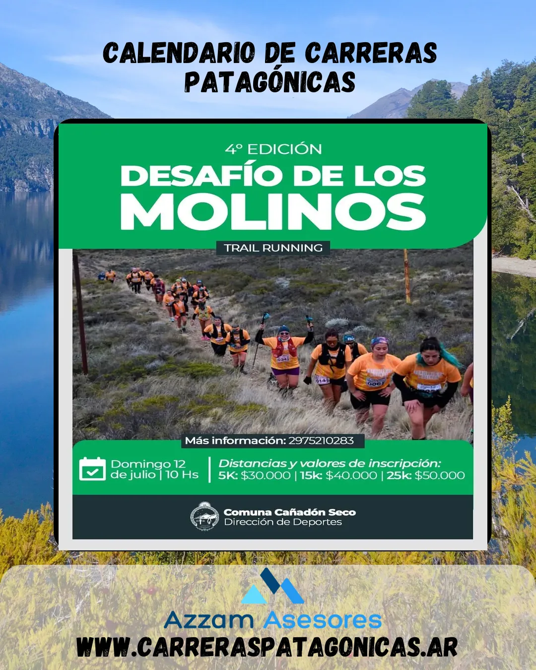 Flyer de Desafío Los Molinos 2026