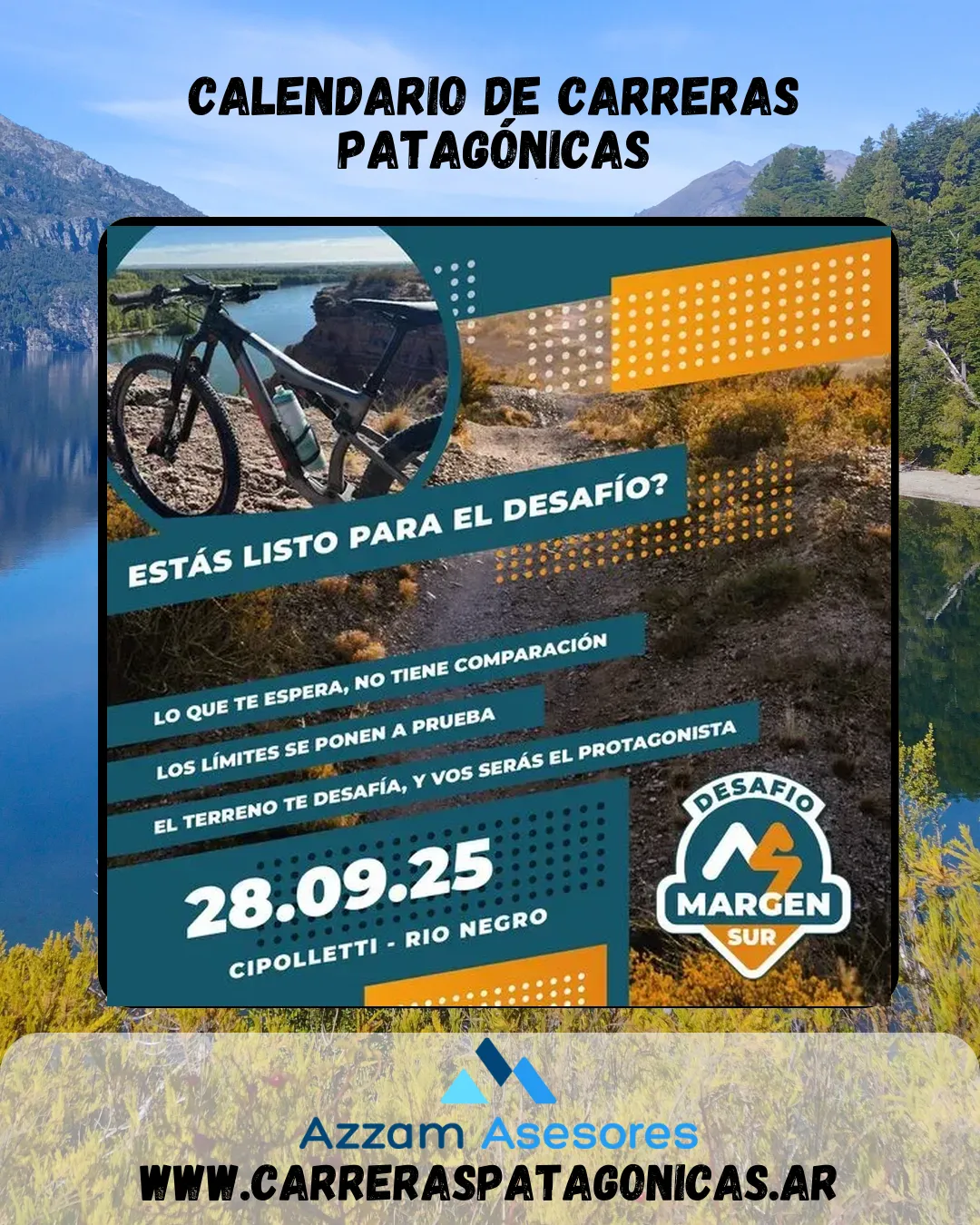 Flyer de Desafío Margen Sur MTB 2025