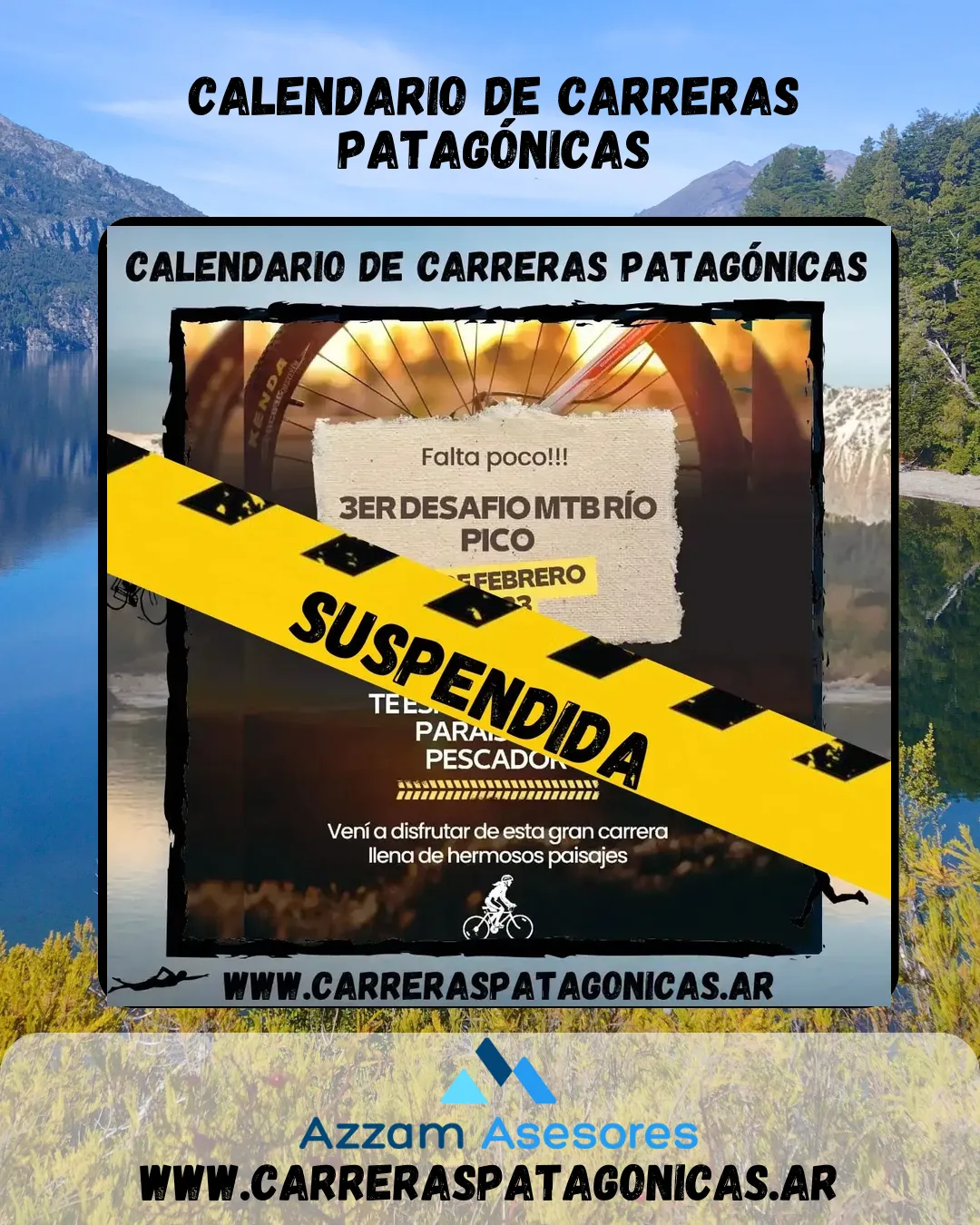 Flyer de Desafío MTB Río Pico 2023