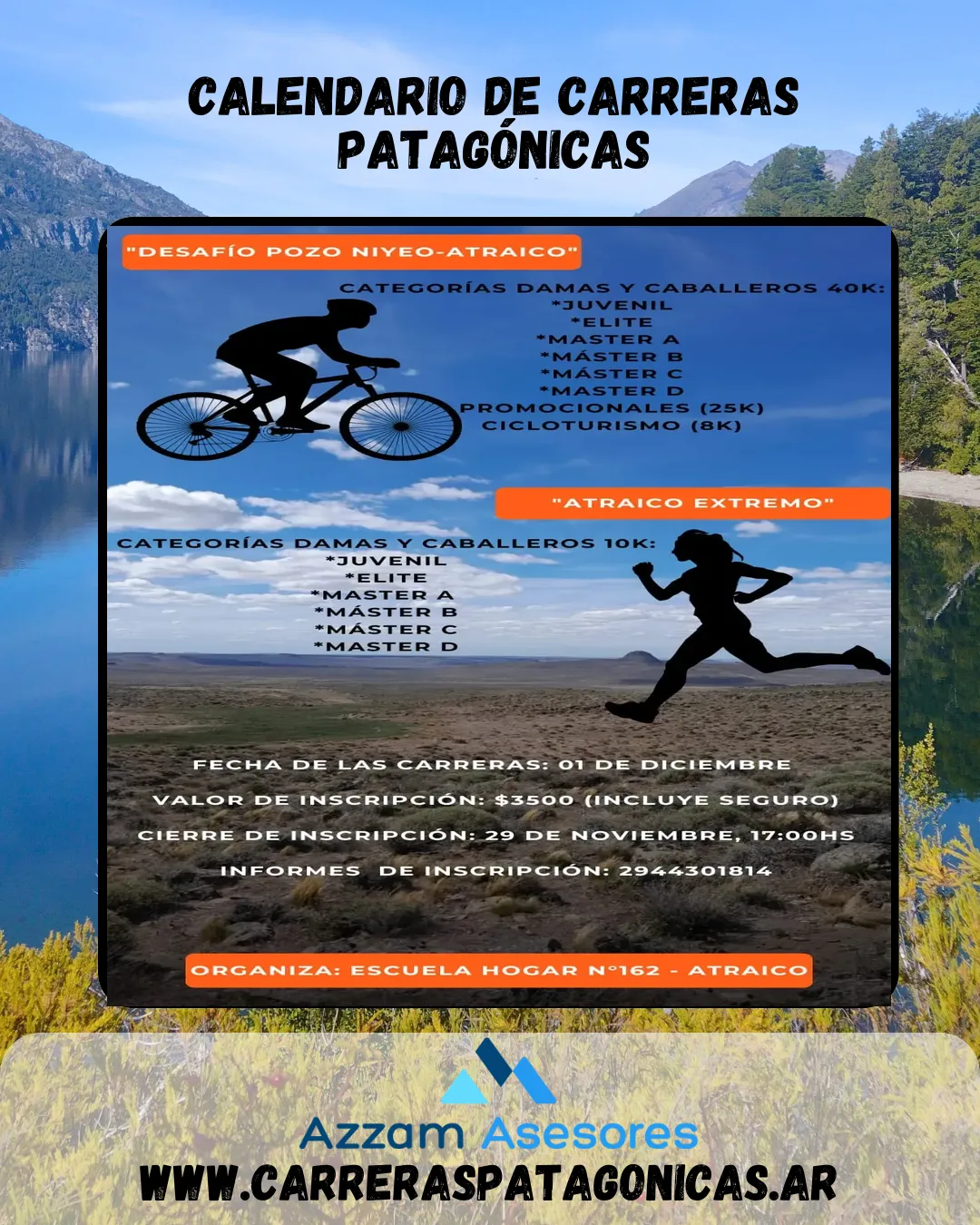 Flyer de Desafío Pozo Niyeo Atraico – Atraico Extremo 2024