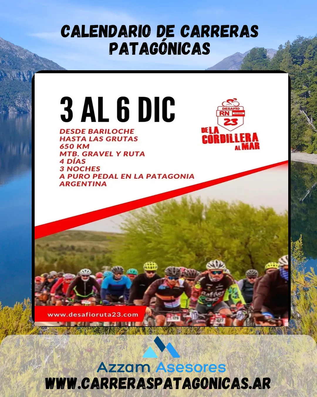 Flyer de DESAFÍO RUTA 23 – De la Cordillera al Mar 2025
