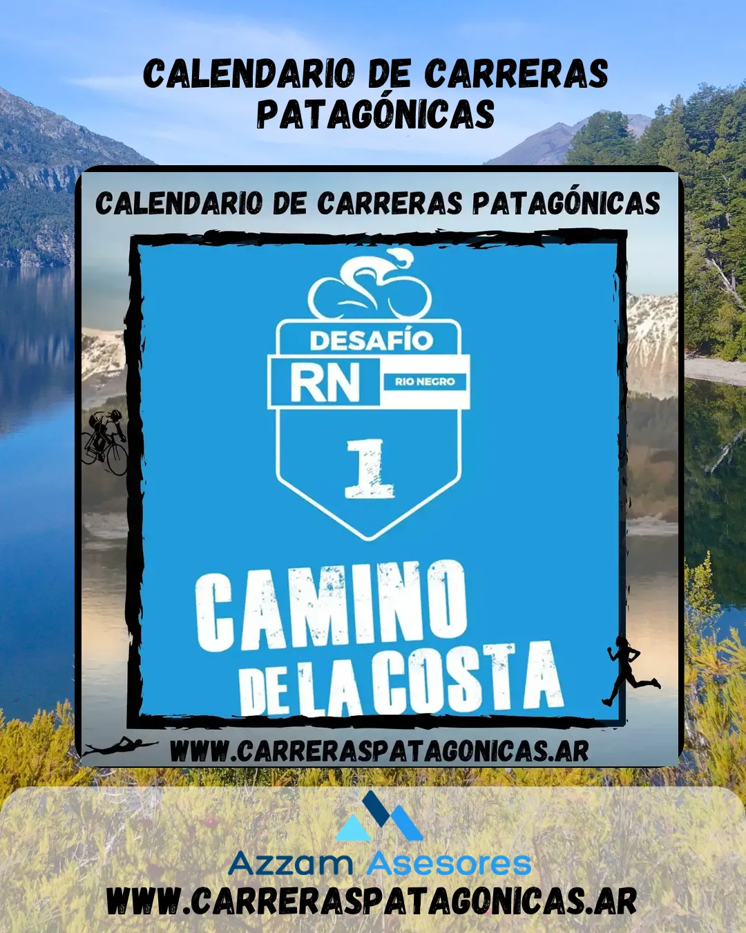 Flyer de Desafío Ruta N°1 – Camino de la Costa 2023
