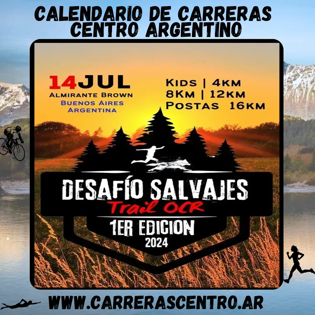Flyer de Desafío Salvajes Trail OCR 2024