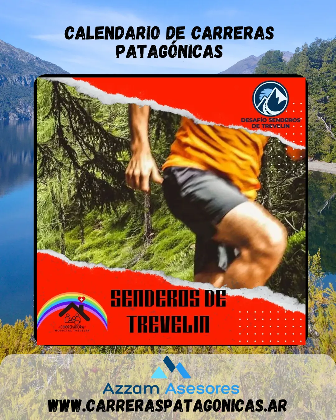 Flyer de Desafío Senderos de Trevelin 2024