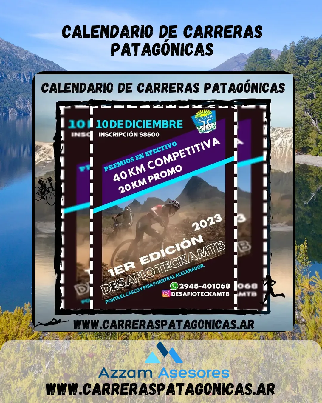 Flyer de Desafío Tecka MTB 2023