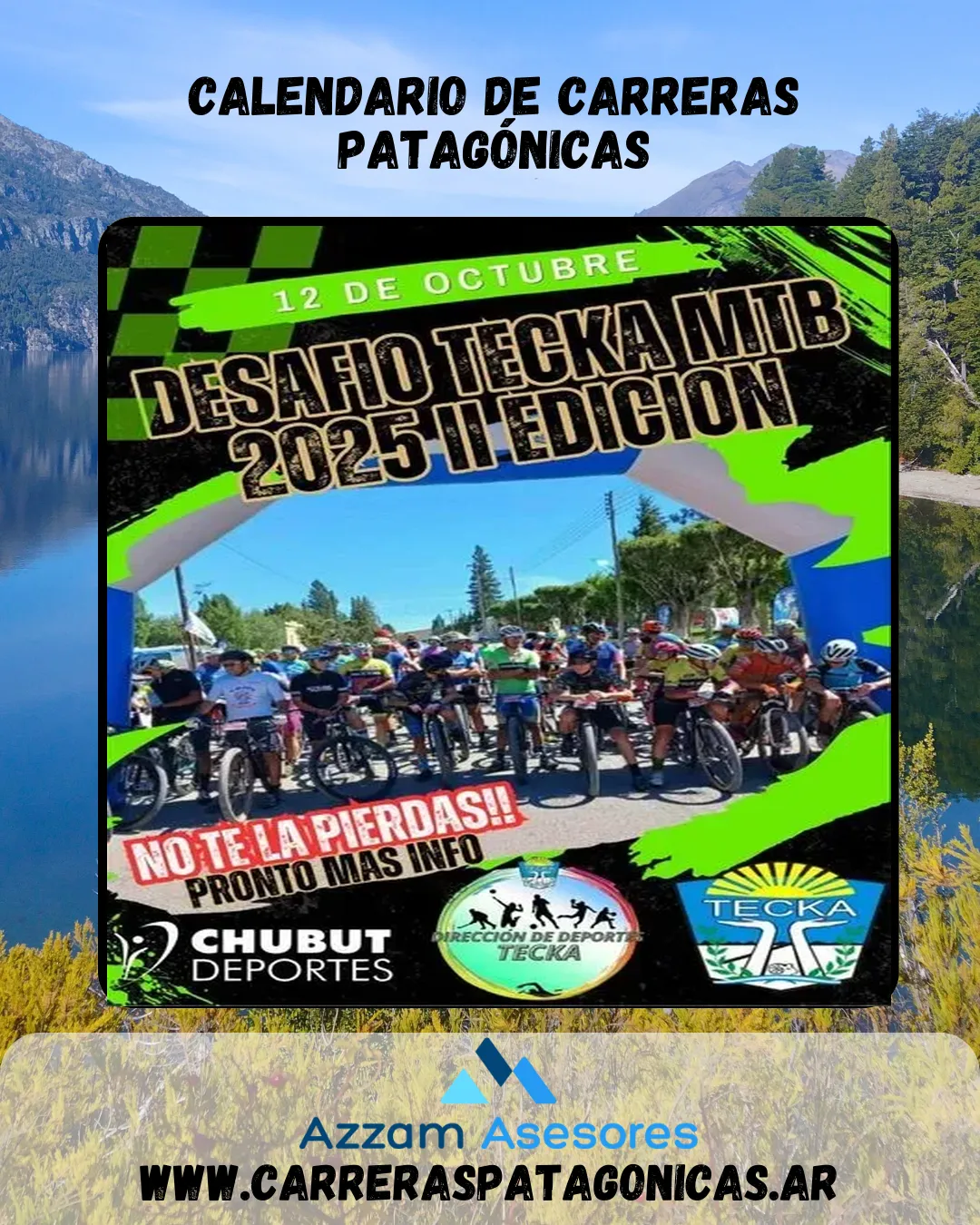 Flyer de Desafío Tecka MTB 2025