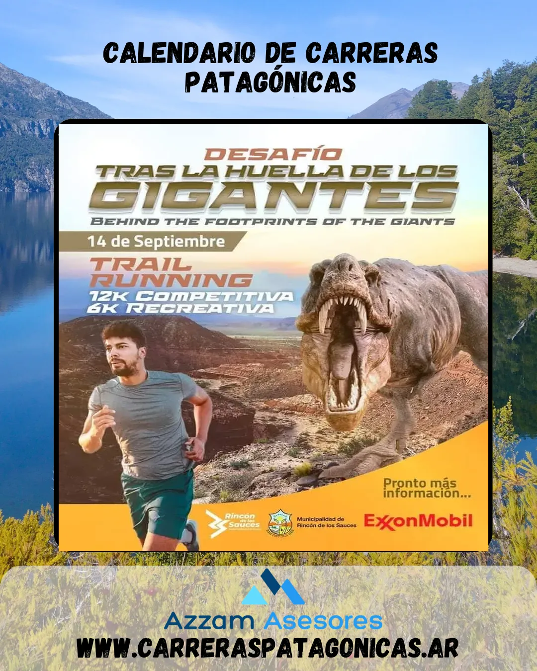 Flyer de Desafío tras la huella de los gigantes 2024