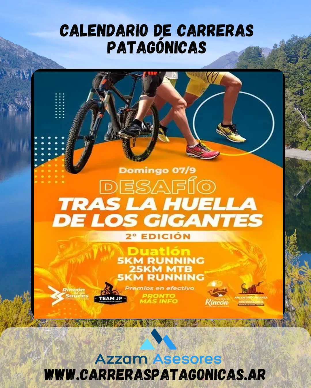 Flyer de Desafío tras la huella de los gigantes 2025