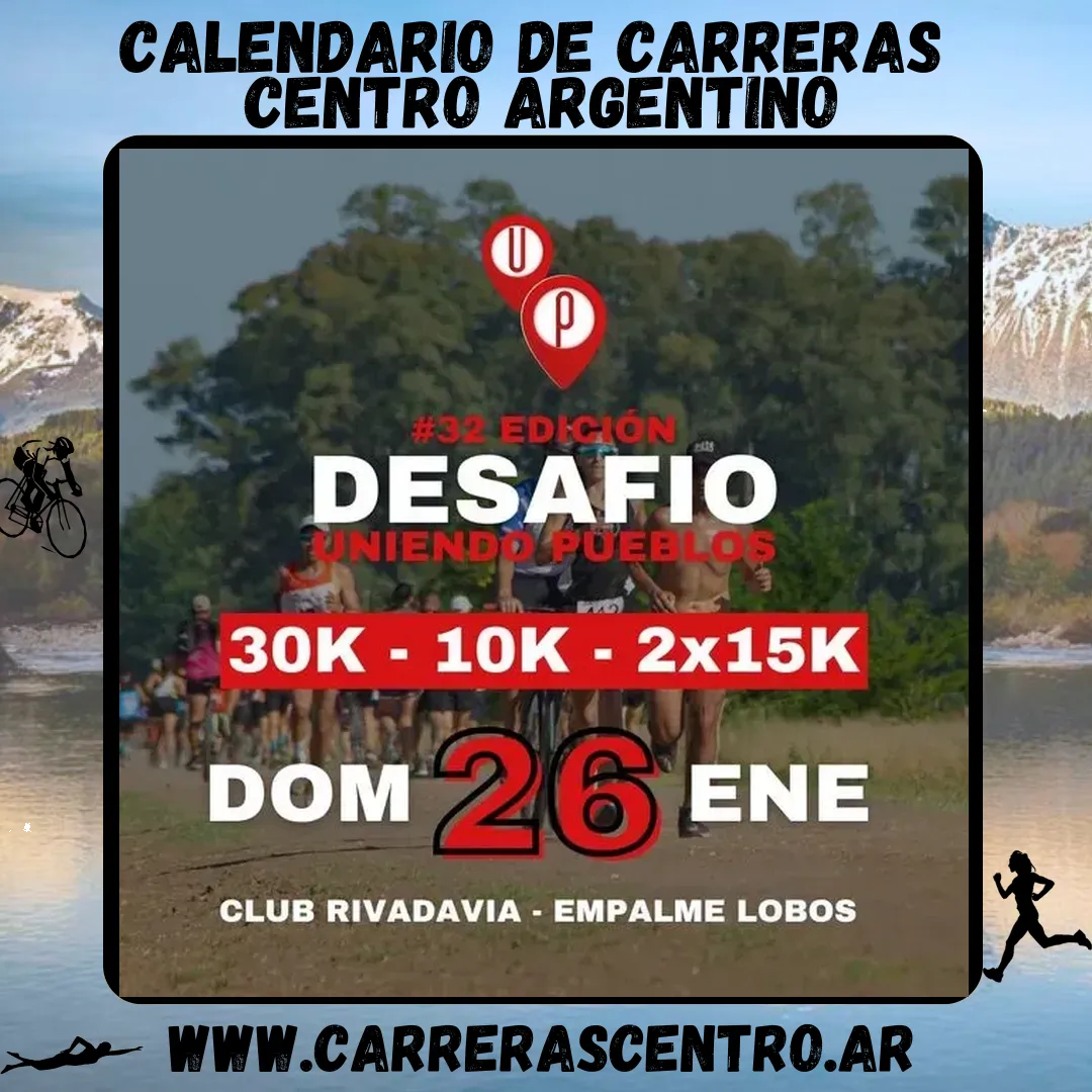Flyer de Desafío Uniendo Pueblos 2025