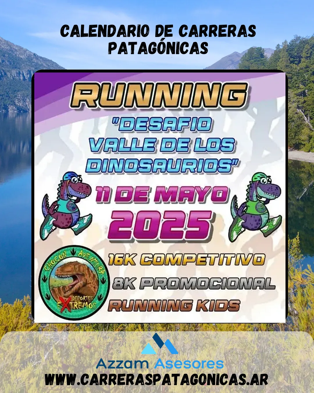 Flyer de Desafío Valle de los Dinosaurios 2025