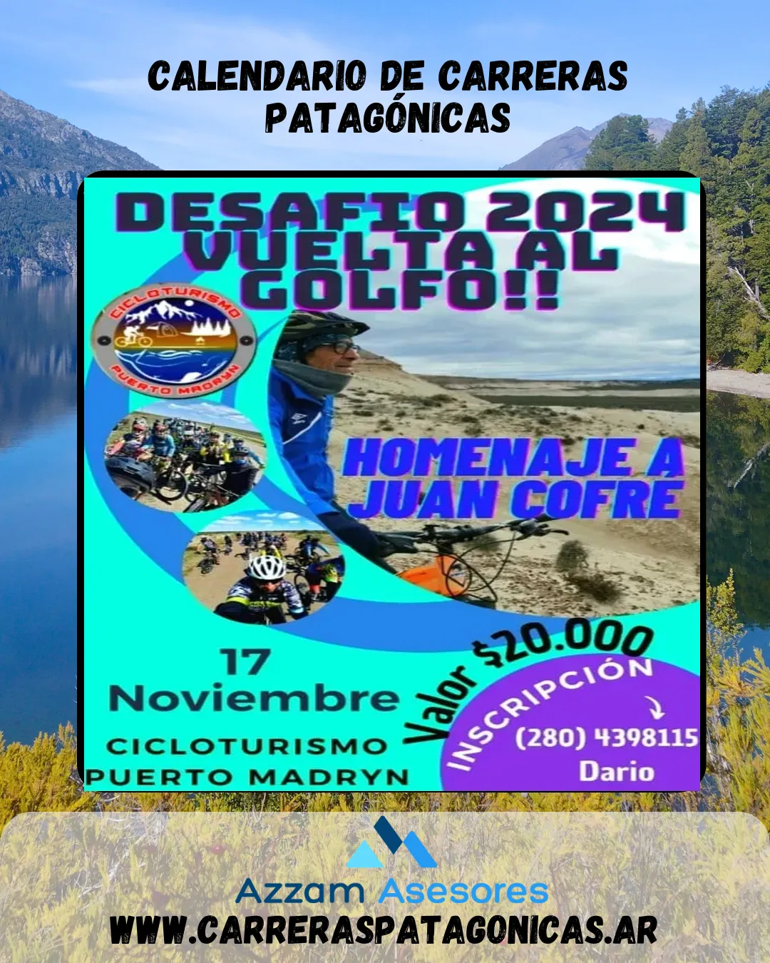 Flyer de Desafío Vuelta al Golfo 2024