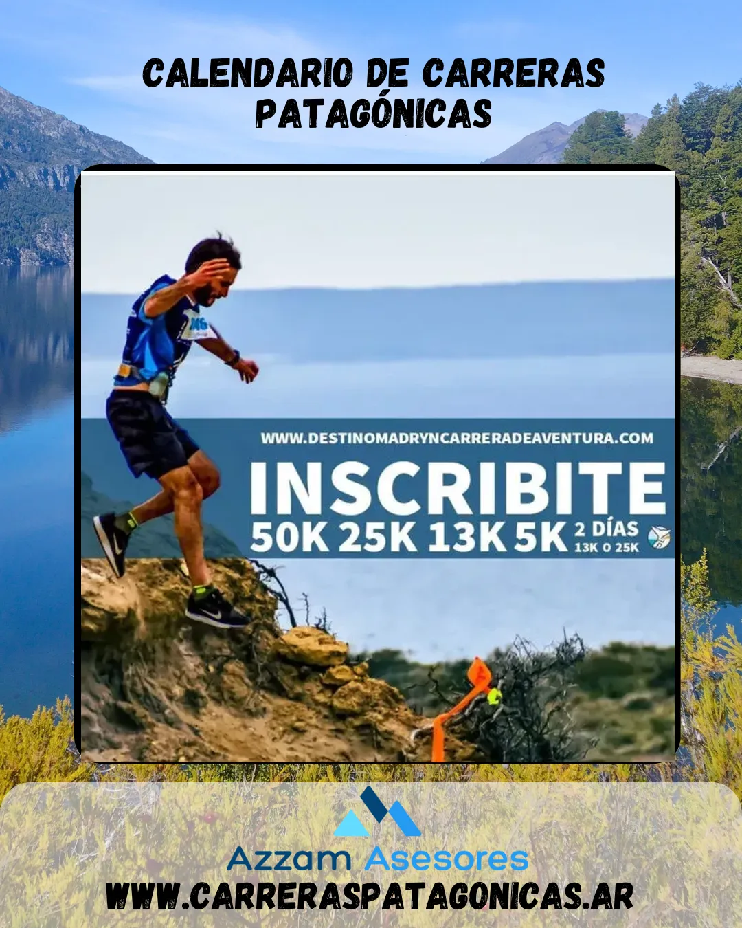 Flyer de DESTINO MADRYN – CARRERA DE AVENTURA 2022