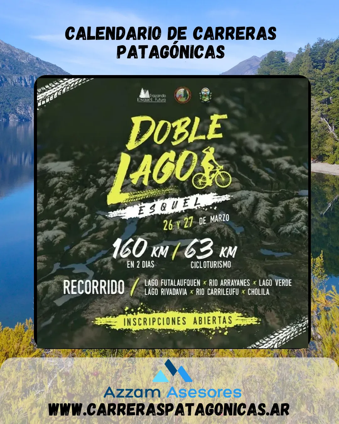 Flyer de DOBLE LAGO – Doble Futalaufquen 2022