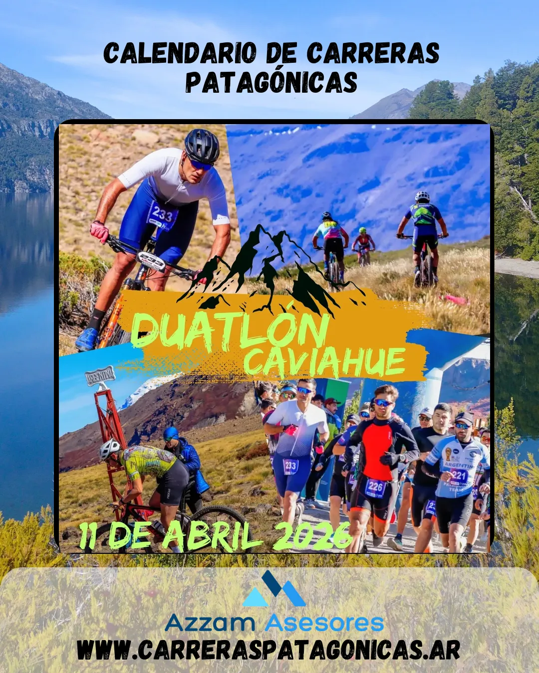 Flyer de Duatlón Aniversario Caviahue 2026