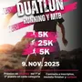 Flyer de Duatlón Aniversario Loncopue 2025