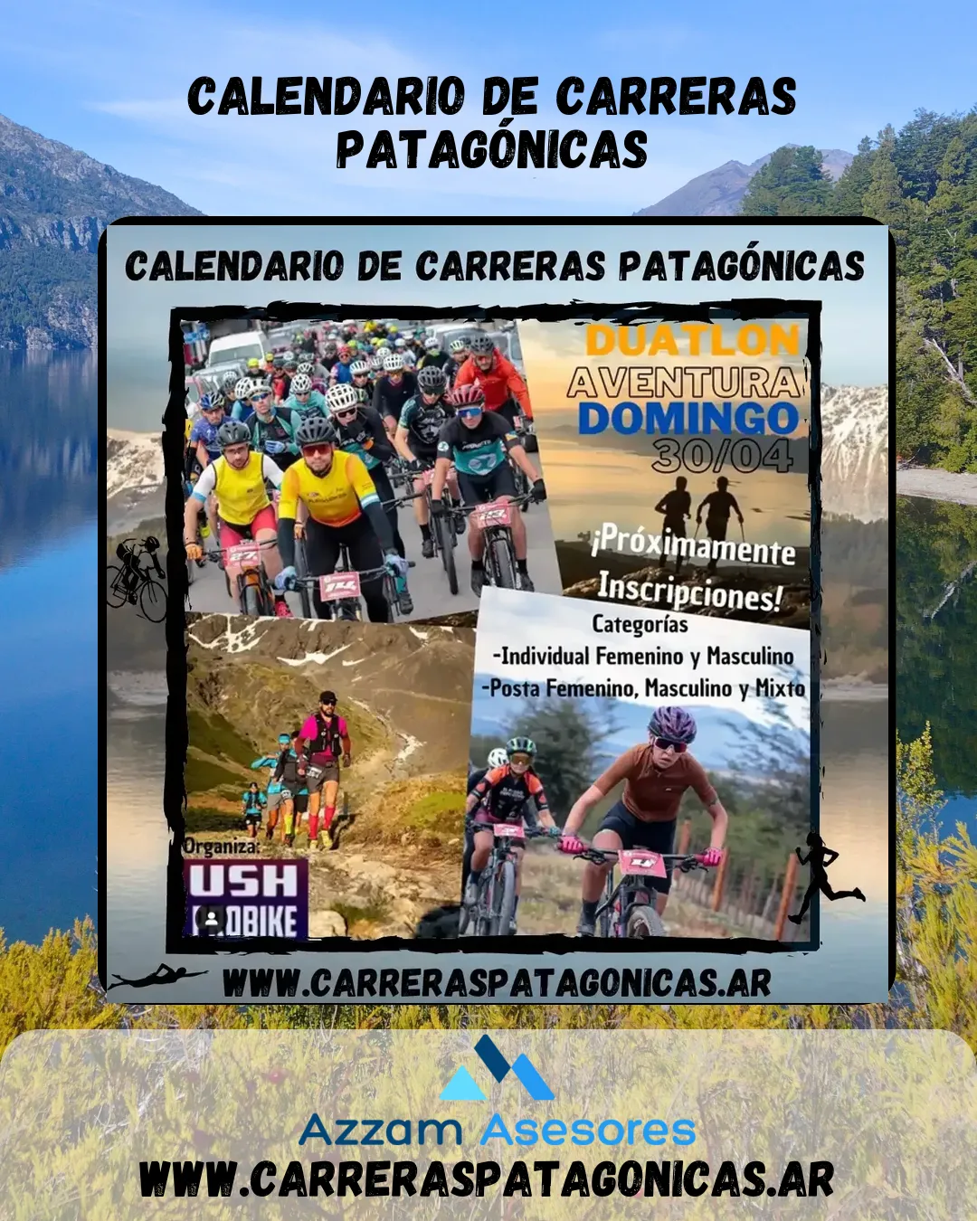 Flyer de Duatlón Aventura 2023