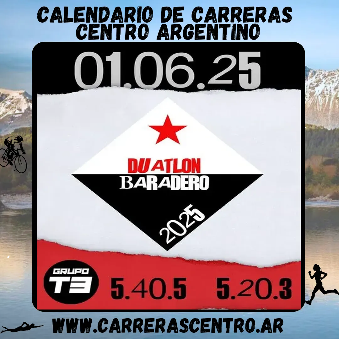 Flyer de Duatlón Baradero 2025